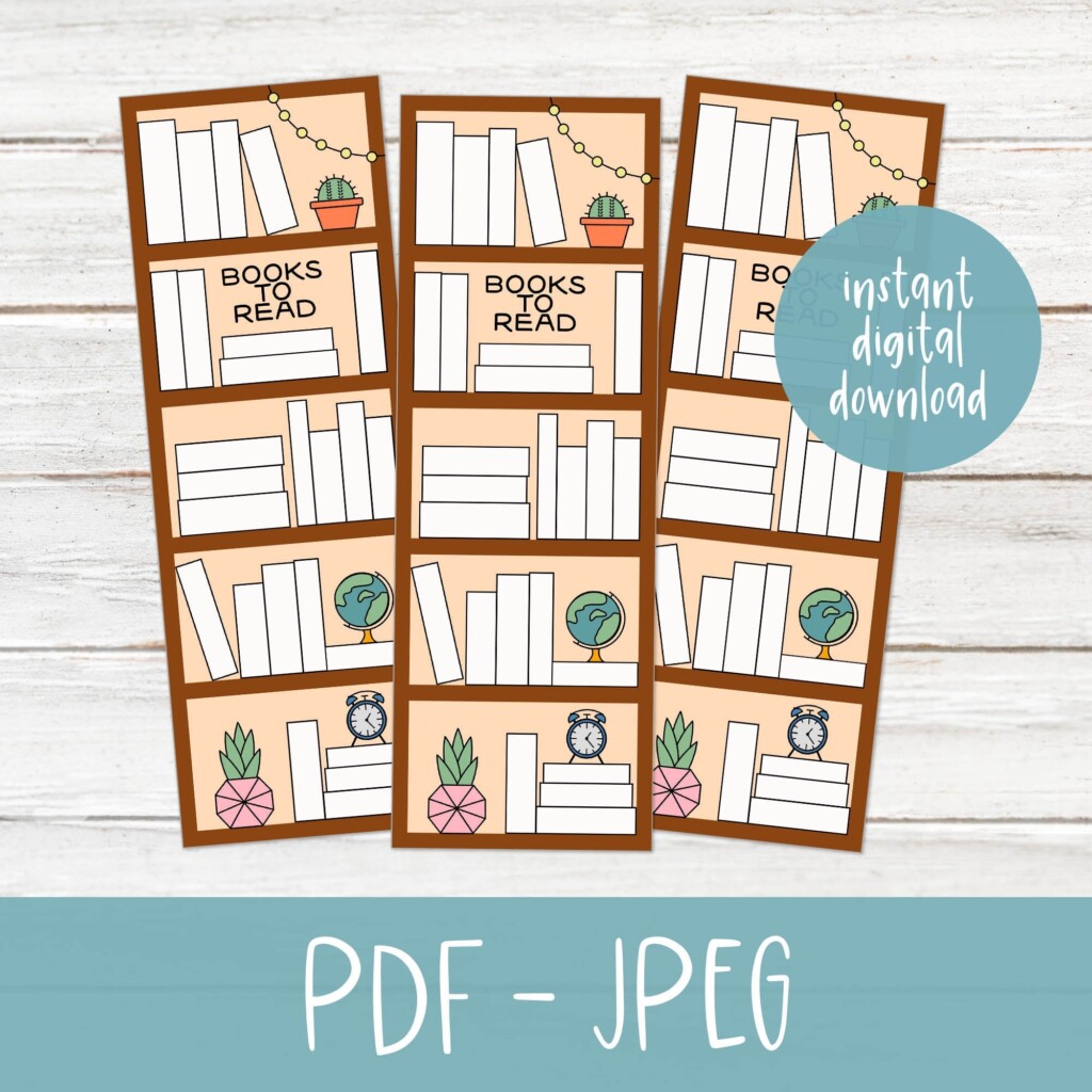 Book Tracker Bookmark Printable Free