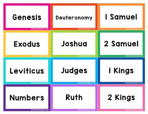 Books Of The Bible Flashcards Superstar Worksheets