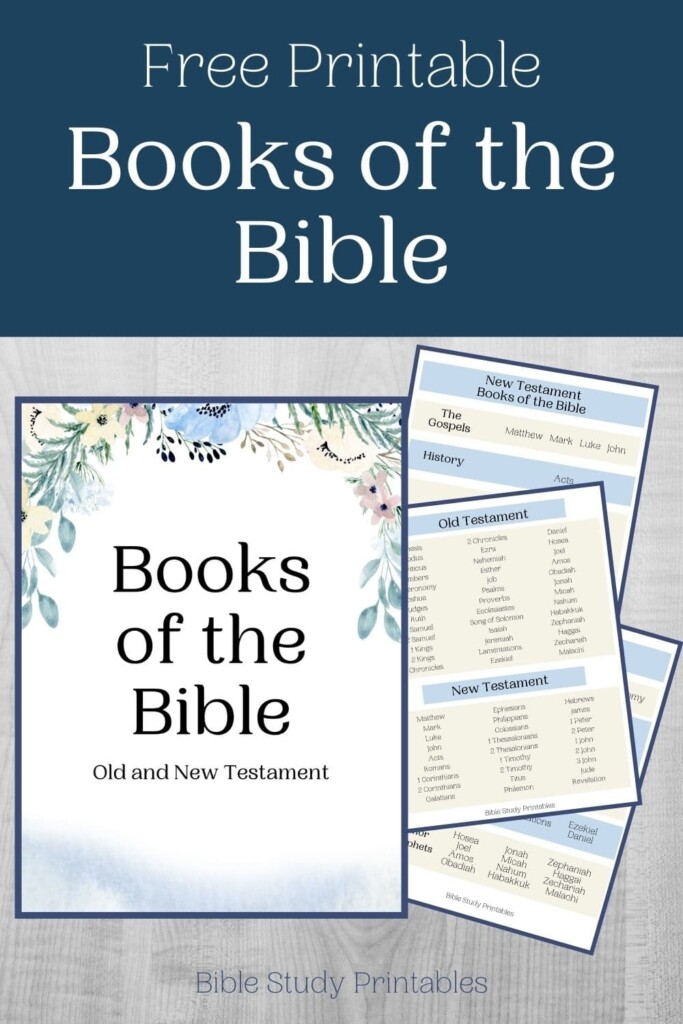 Books Of The Bible List plus Free Printable 