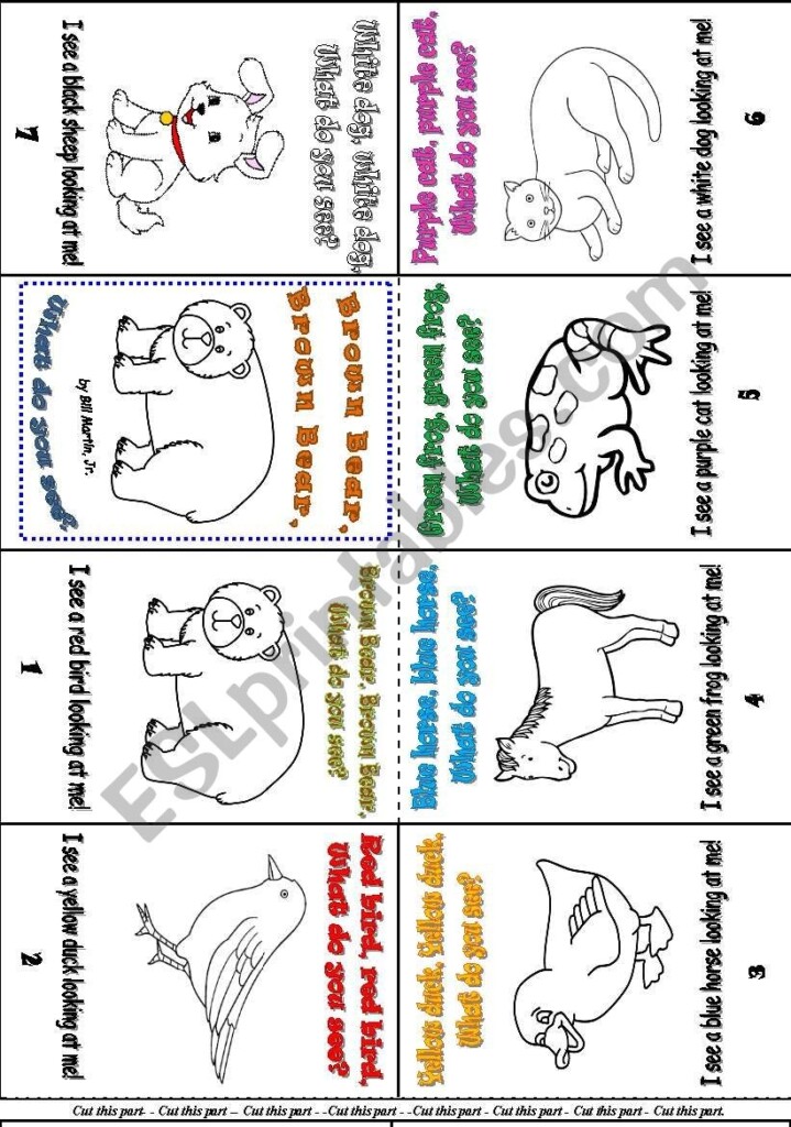 Brown Bear Brown Bear What Do You See Printable Mini Book