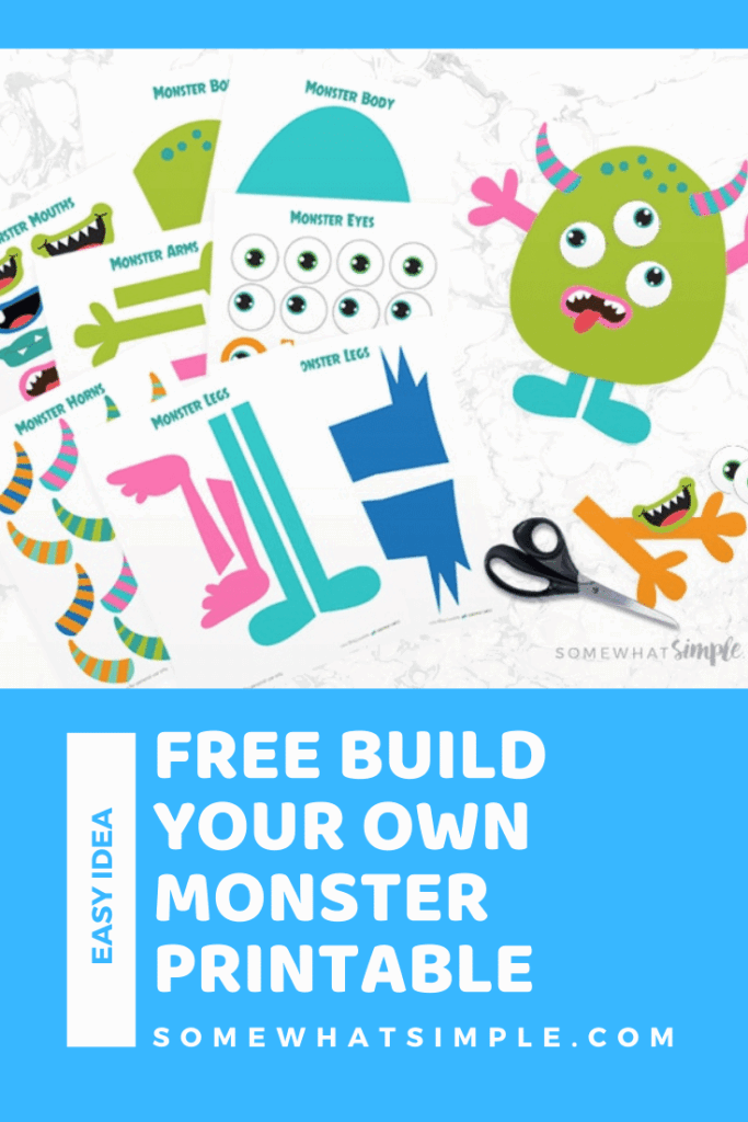 Build A Monster Free Printable Craft Kit Somewhat Simple