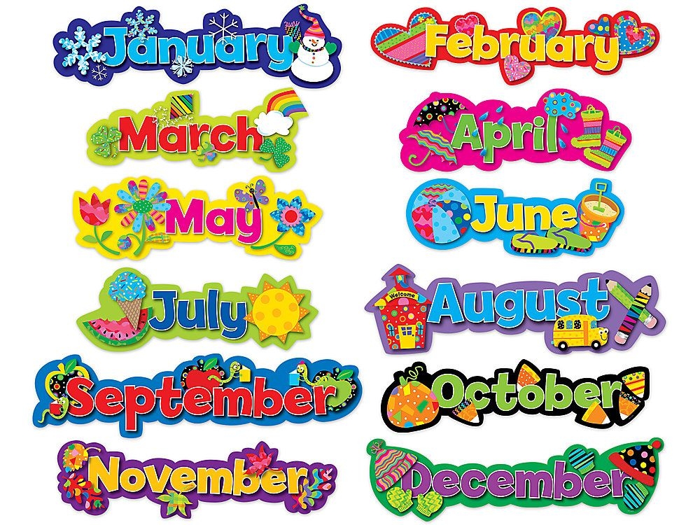 Bulletin Board Months Printable Laurie W King