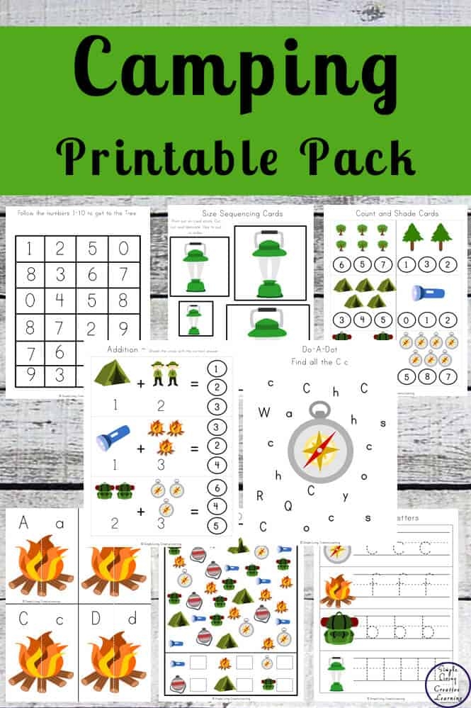 Camping Themed Printable Pack Homeschool Printables For Free