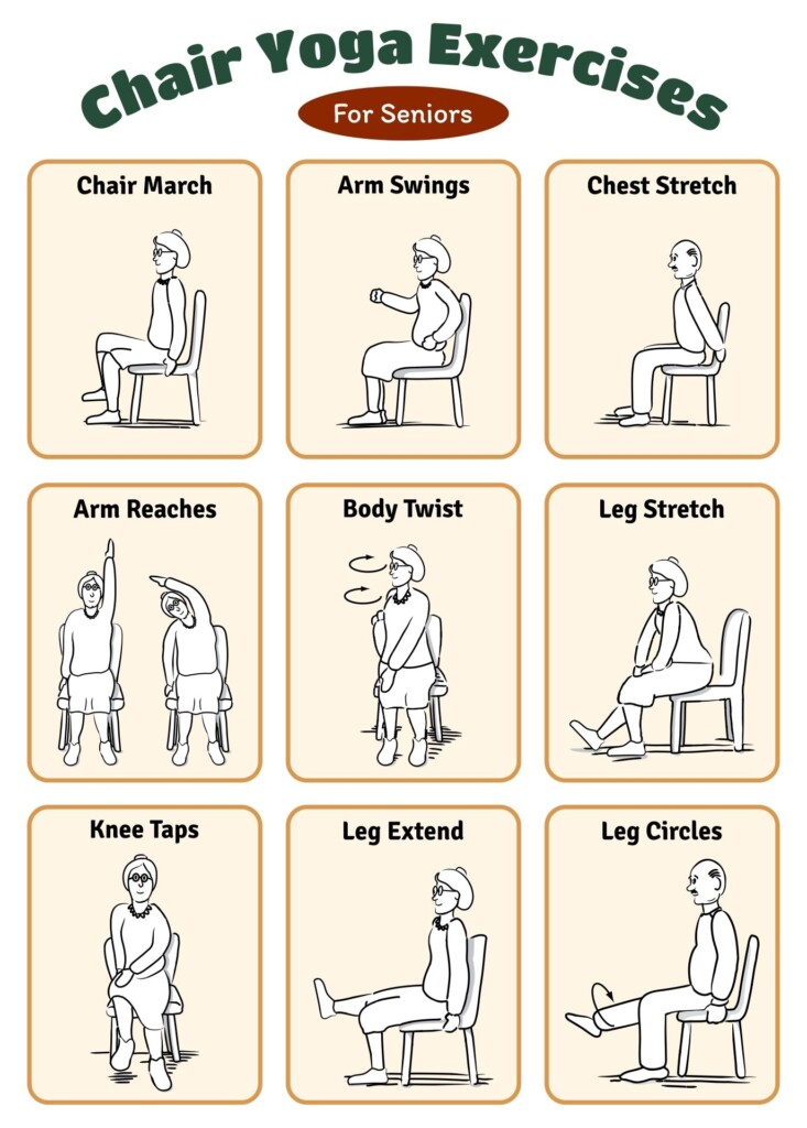 Chair Yoga Poses 10 Free Pdf Printables Artofit