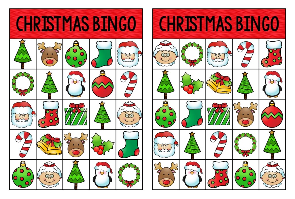 Christmas Bingo 15 Free PDF Printables Printablee