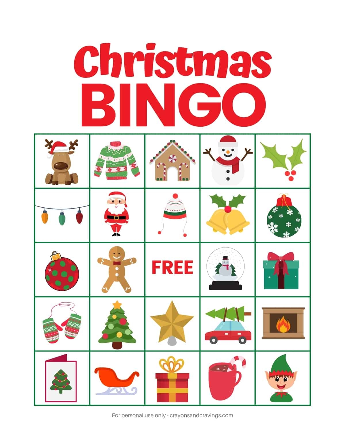 Christmas Bingo FREE Printable Christmas Game With 10 Cards