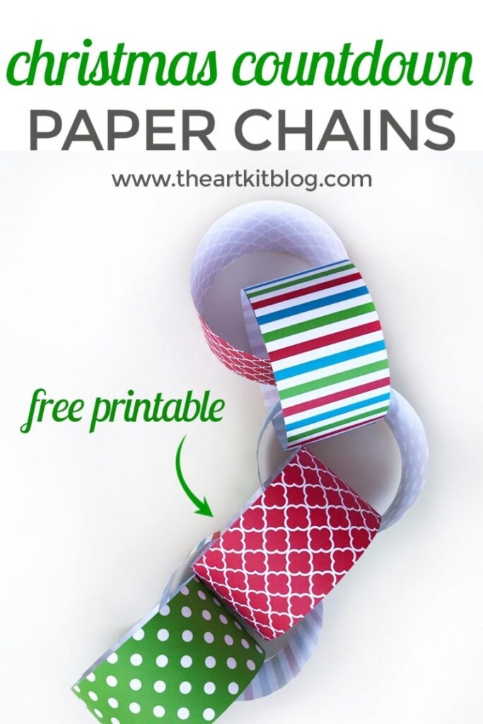 Christmas Countdown Paper Chains Free Printables The Art Kit