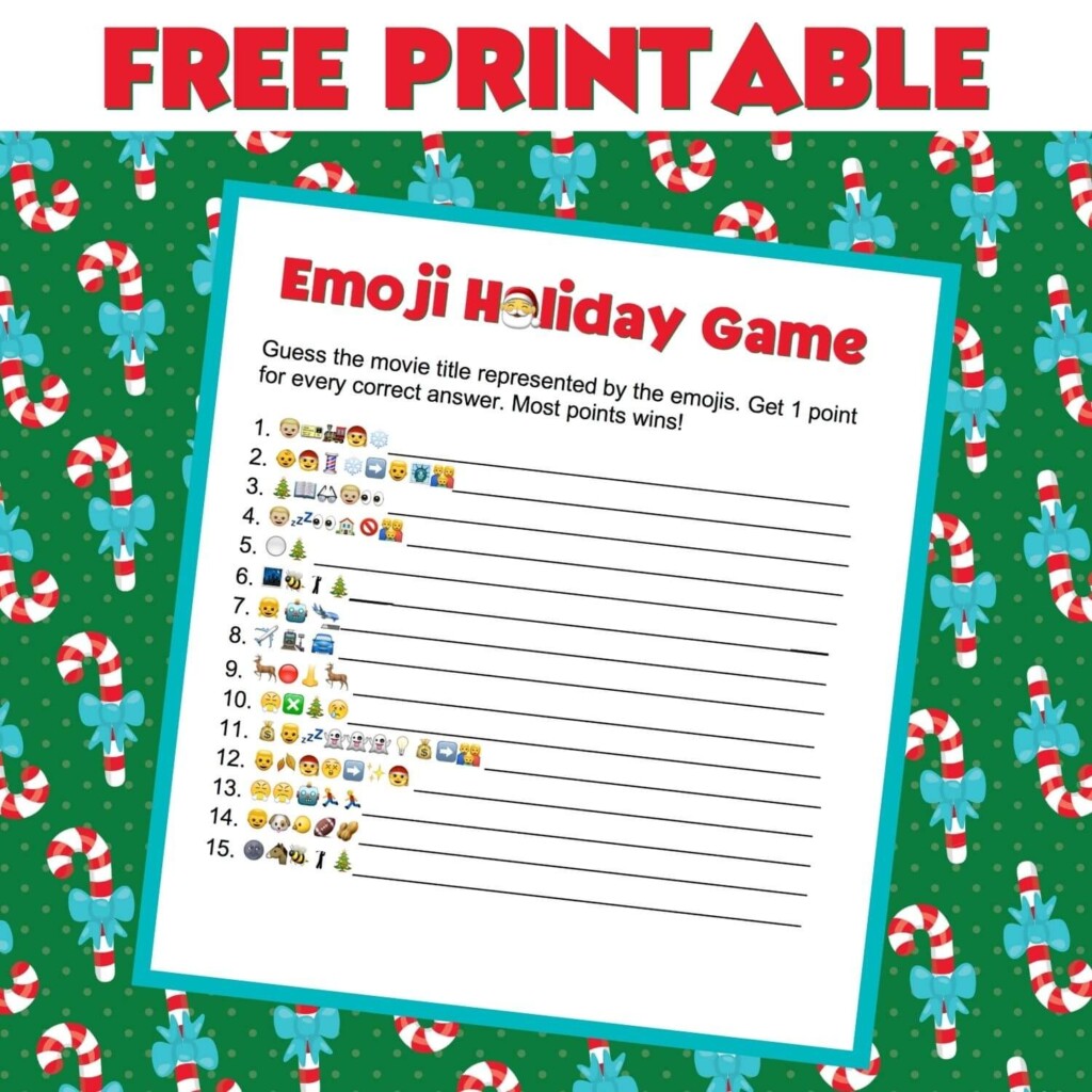 Christmas Emoji Game 2020 Virtual Free Printable Games