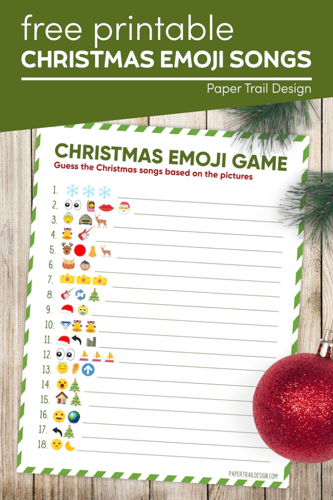 Christmas Emoji Game Free Printable
