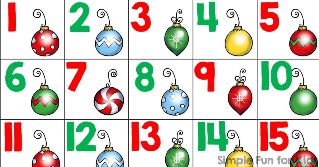 Christmas Numbers Free Printable Printable Templates