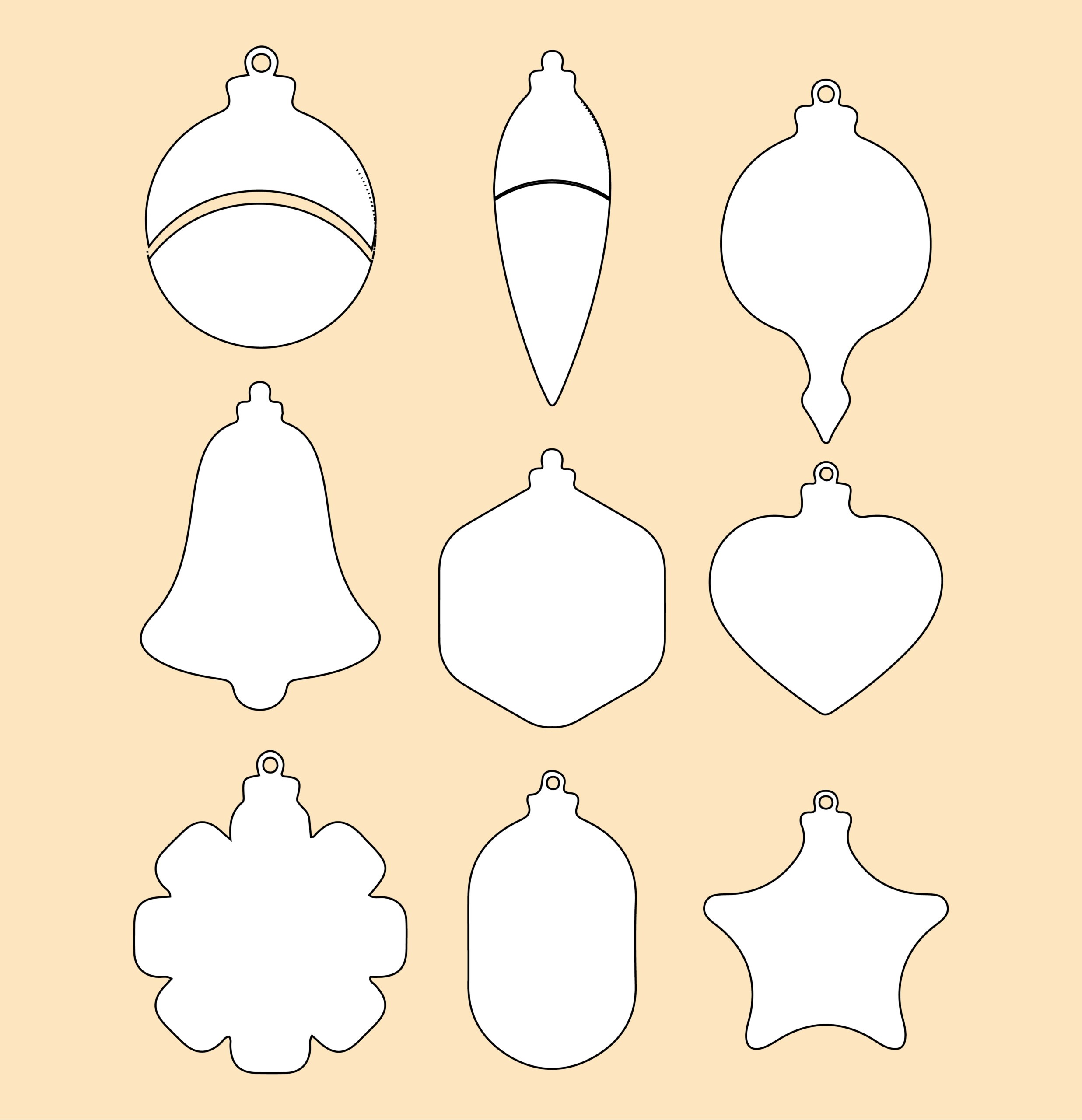 Christmas Ornament Patterns 10 Free PDF Printables Printablee
