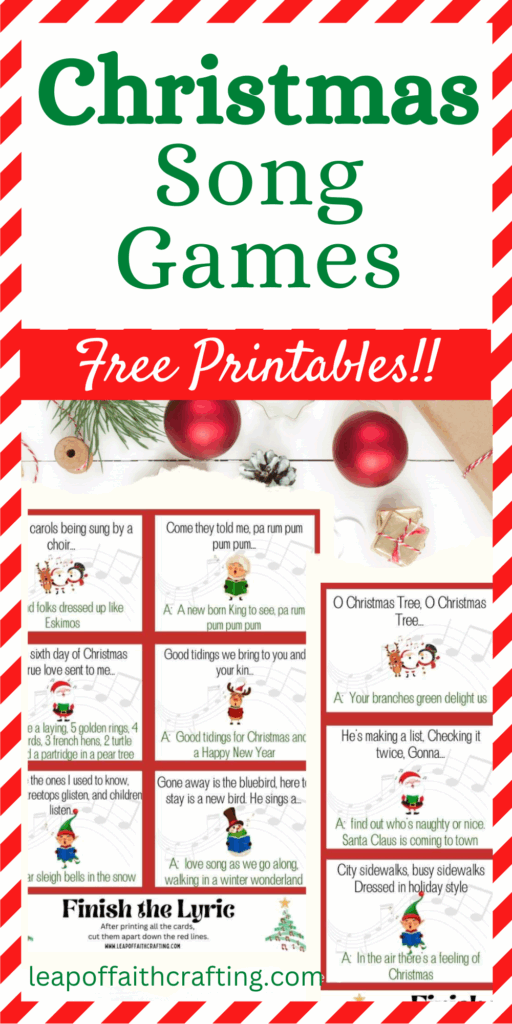 Christmas Song Games Printables 8 Pages For Hours Of Fun Artofit