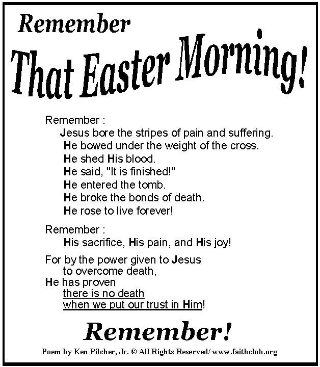 Church Easter Speeches For Kids To Print Out