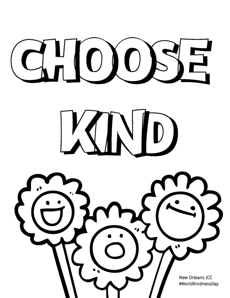 Collection Of Kindness Coloring Pages Free Printable