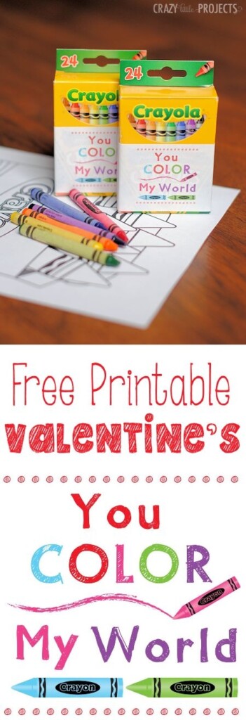 Color My World Valentine Printable