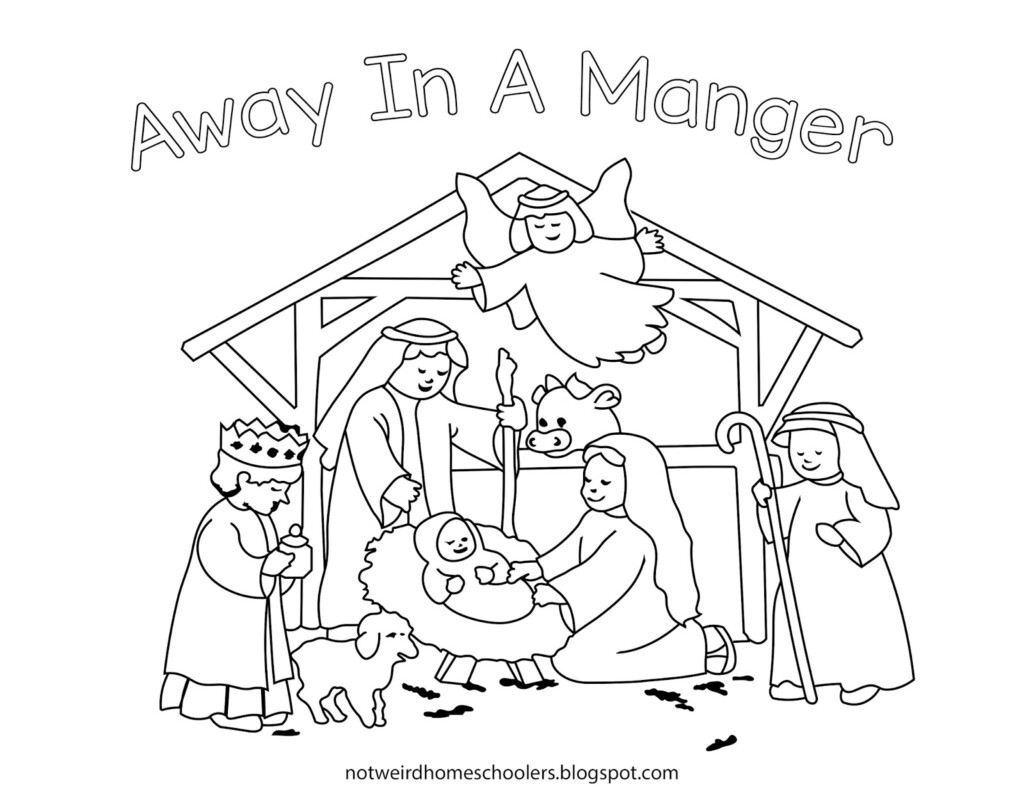 Coloring Page Nativity Scene Free Printable Nativity Coloring Pages For 