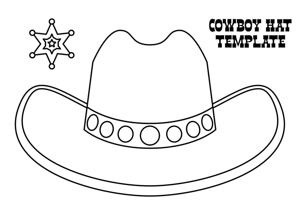 Cowboy Hat Template 10 Free PDF Printables Printablee Hat 