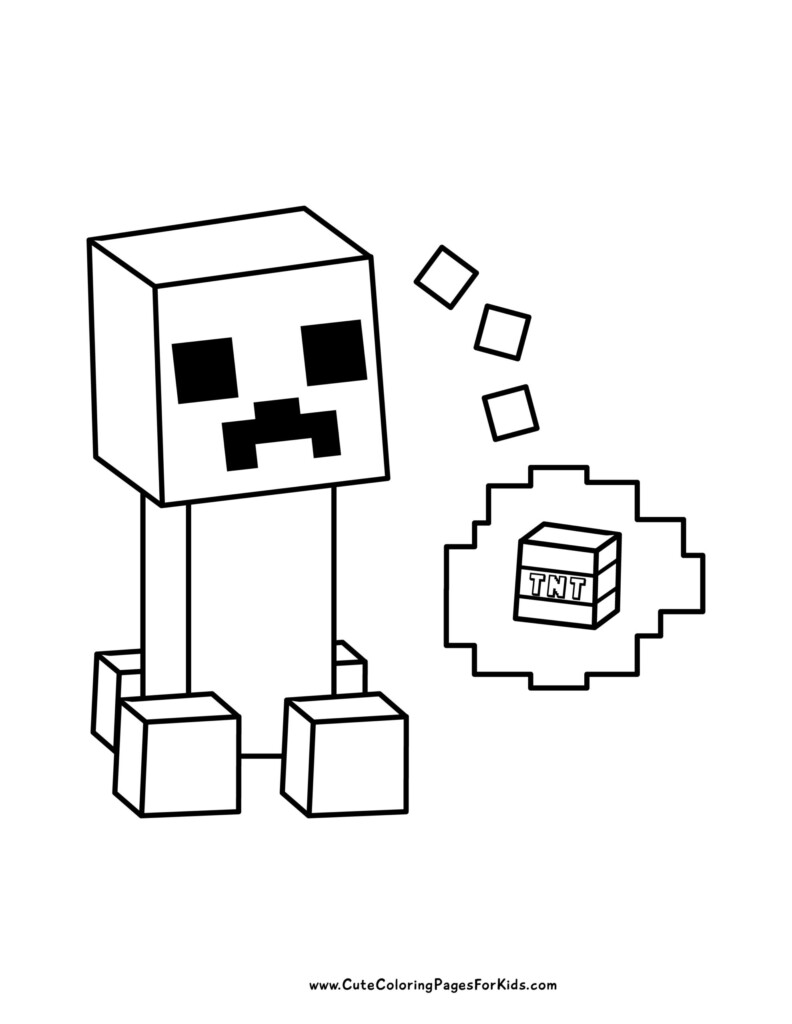 Creeper Minecraft Coloring Pages Coloring Pages
