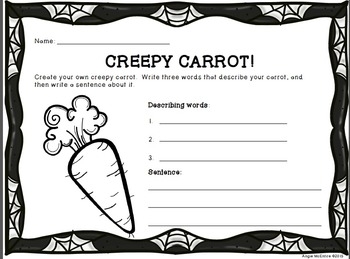 Creepy Carrots Free Printables