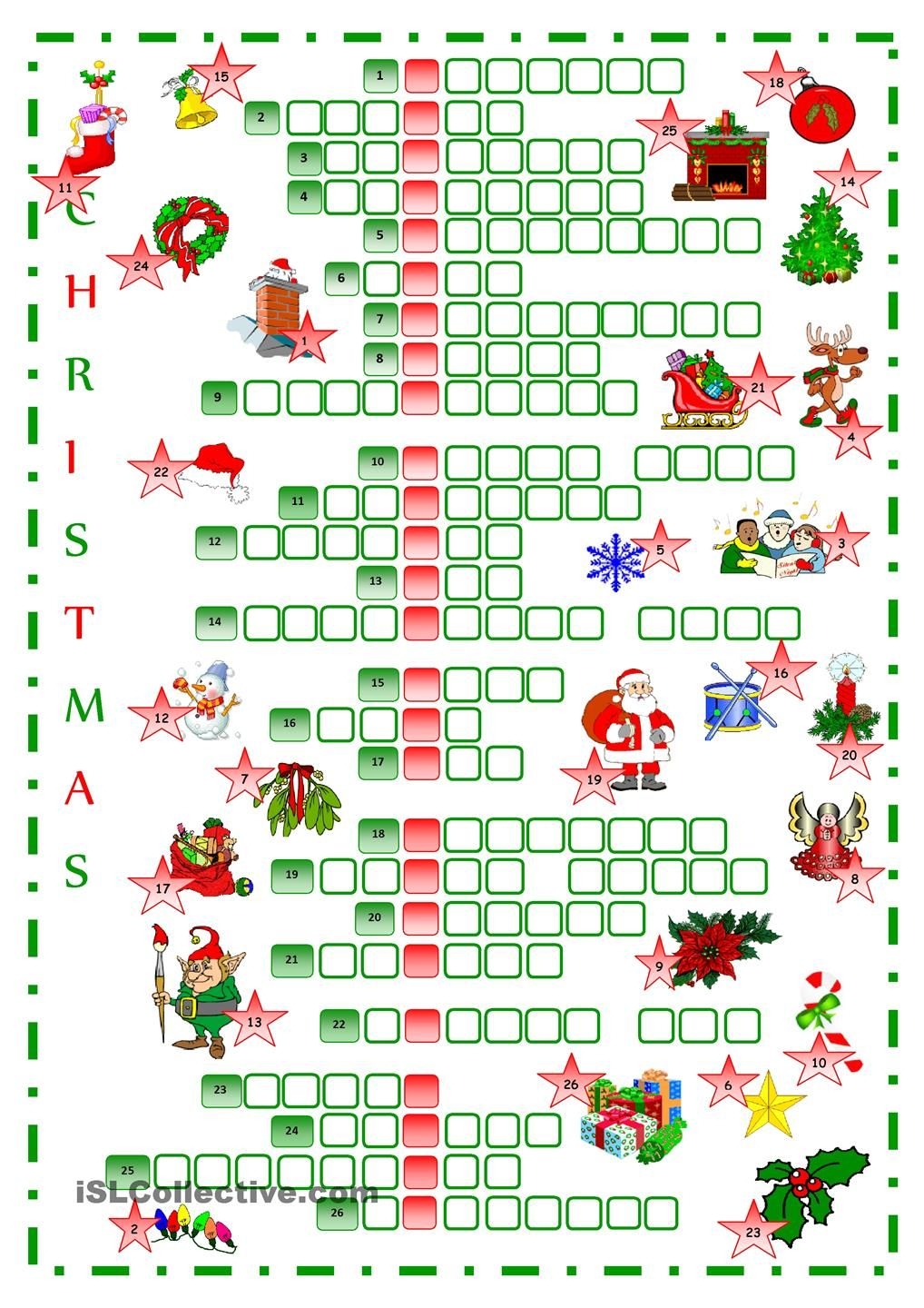 Crossword Puzzles Printable Christmas Printable Sight Words List