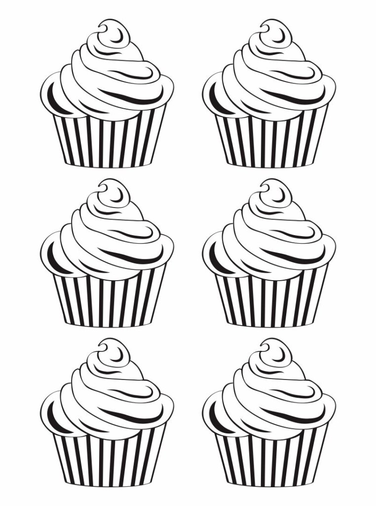 Cupcake Cutouts 10 Free PDF Printables Printablee