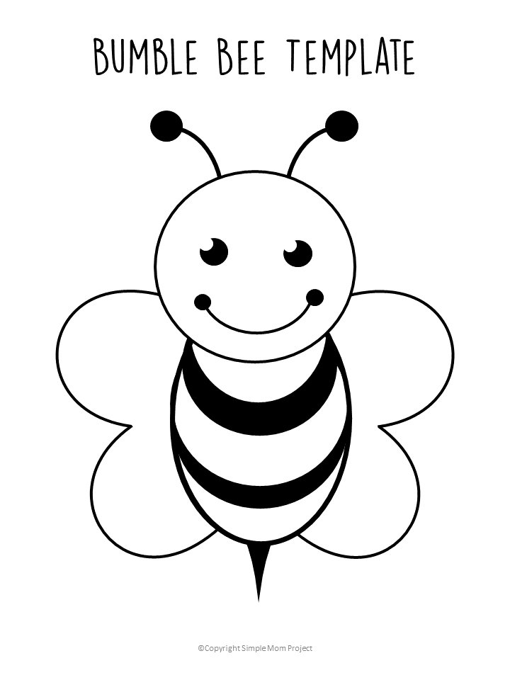 Cut Out Bumble Bee Template Printable
