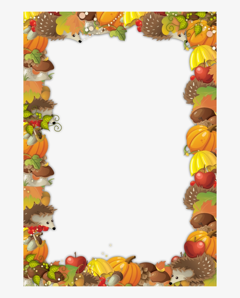 Cute Autumn Frame Free Printable Stationery Page Borders Autumn 