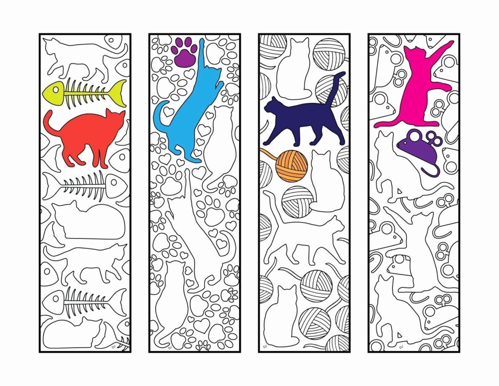 Cute Free Printable Bookmarks To Color
