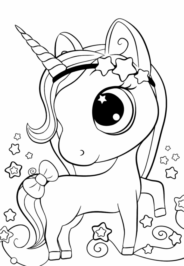 Cute Unicorn Coloring Pages YouLoveIt