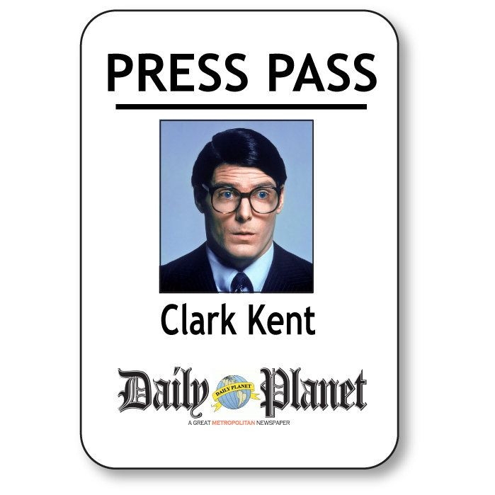 Daily Planet Press Pass Template Free Printable Press Pass For Lois 