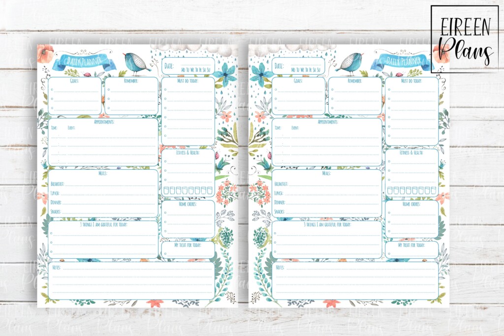 Daily Printable For Classic Happy Planner 233599 Inserts Design 