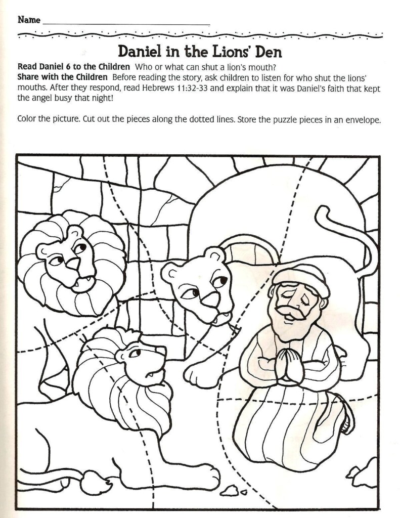 Daniel And The Lion 39 s Den Printable Craft