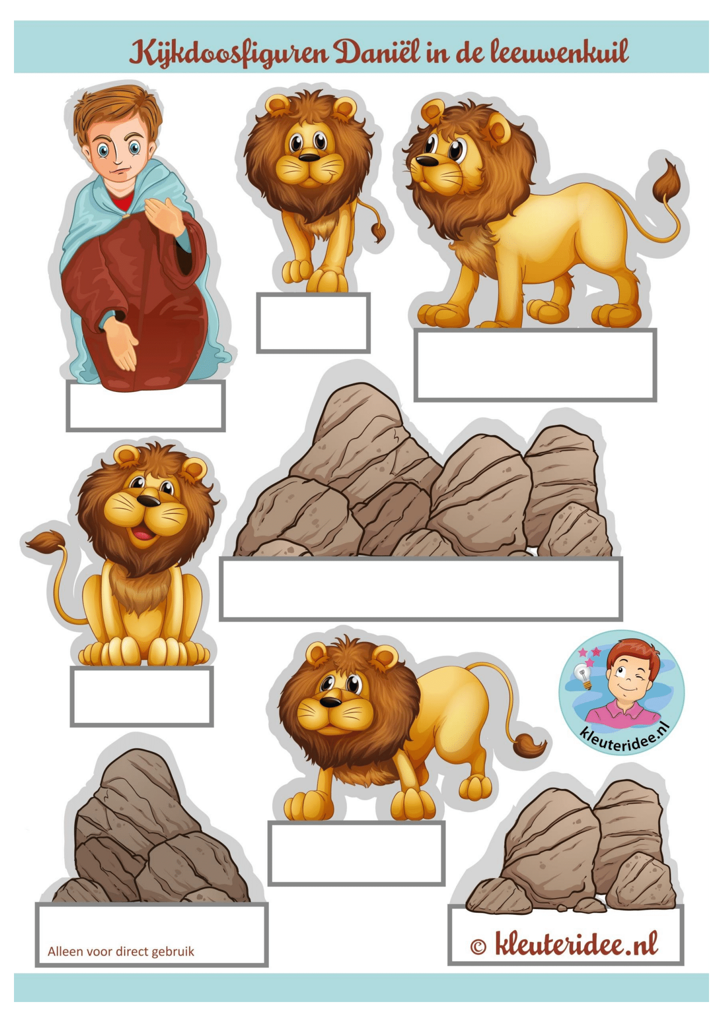 Daniel And The Lion 39 s Den Printable Craft
