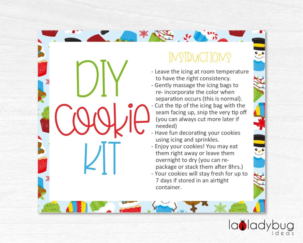 Diy Cookie Kit Instructions Free Printable Printable Templates