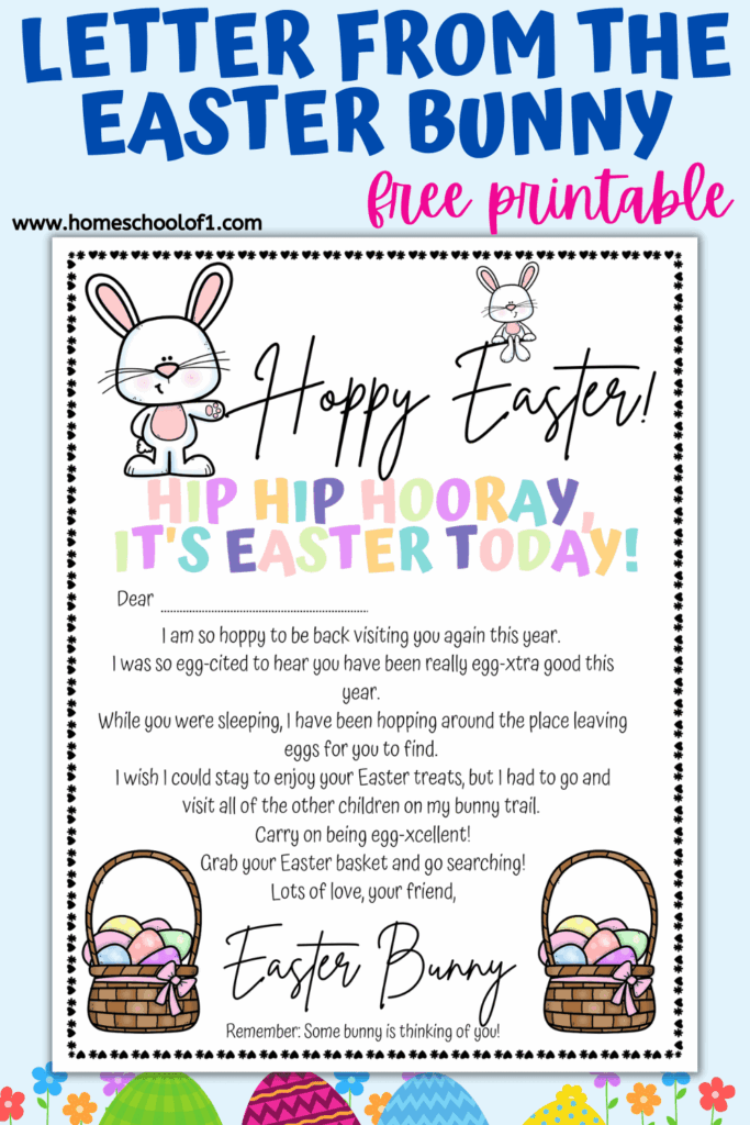 Easter Bunny Letter Free Printable Artofit
