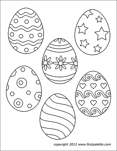 Easter Eggs Free Printable Templates Coloring Pages FirstPalette