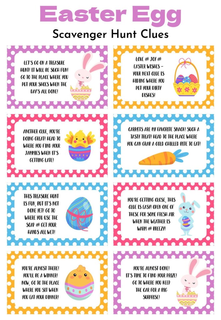Easter Search Clue 10 Free PDF Printables Printablee Easter Egg 