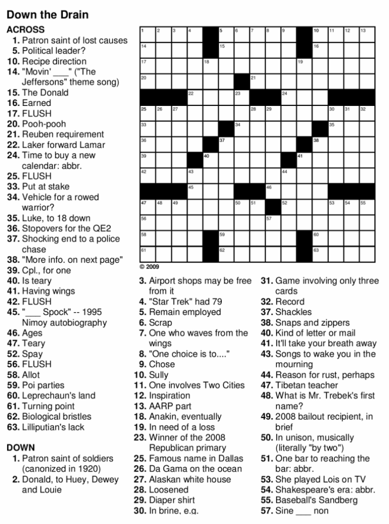 Easy Crossword Puzzles For Seniors Activity Shelter