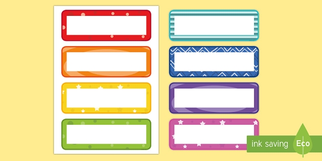  Editable Name Tag Banners Cubby Labels Organisation