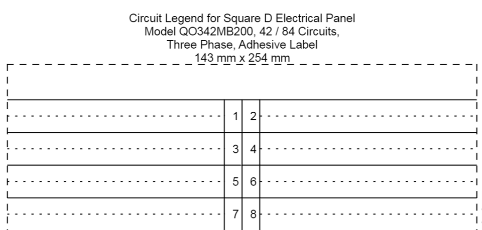 Electrical Panel Label Template Form Printable Fillable Form FREE 