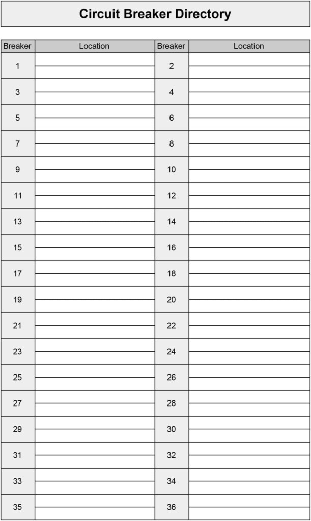 Electrical Panel Labels Fill Online Printable Fillable 57 OFF