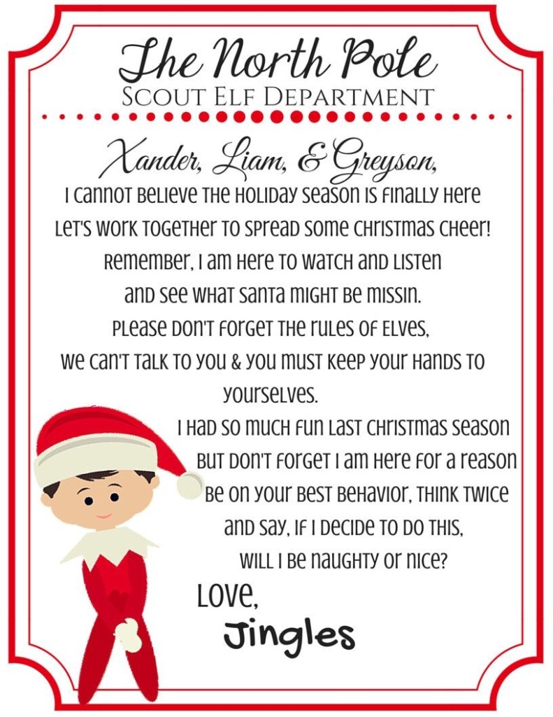 Elf Return Letter Free Printable Alfonso S Spears