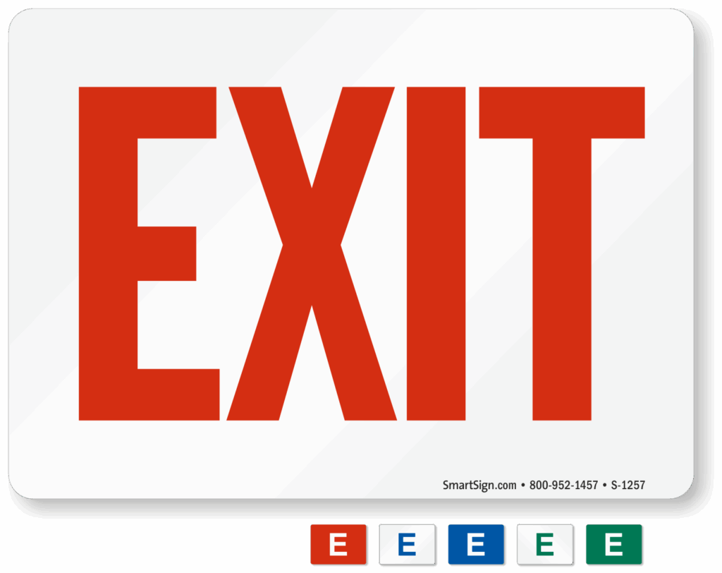Exit Signs Free Printable Printable Word Searches