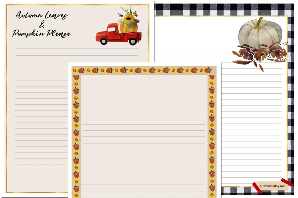 Fall Stationery Free Printable Printable Templates