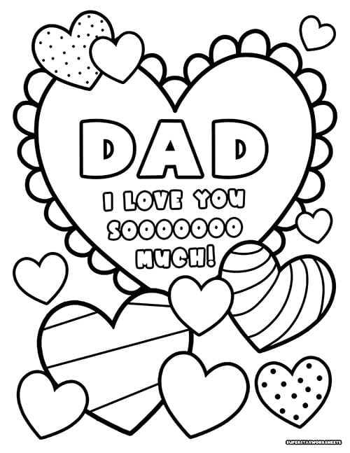 Father 39 s Day Coloring Pages Free Printables Superstar Worksheets