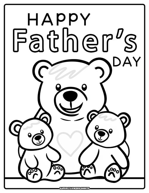 Father 39 s Day Coloring Pages Free Printables Superstar Worksheets