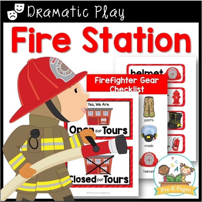 Fire Station Dramatic Play Printables Free