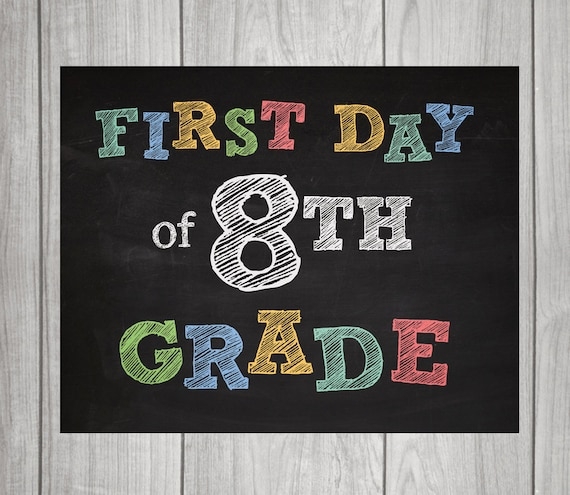 First Day Of 8th Grade Sign Free Printable Newfreepri Vrogue co