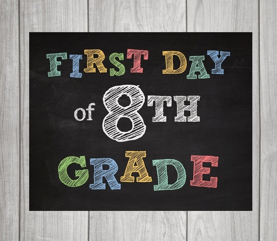 First Day Of 8th Grade Sign Free Printable Newfreepri Vrogue co