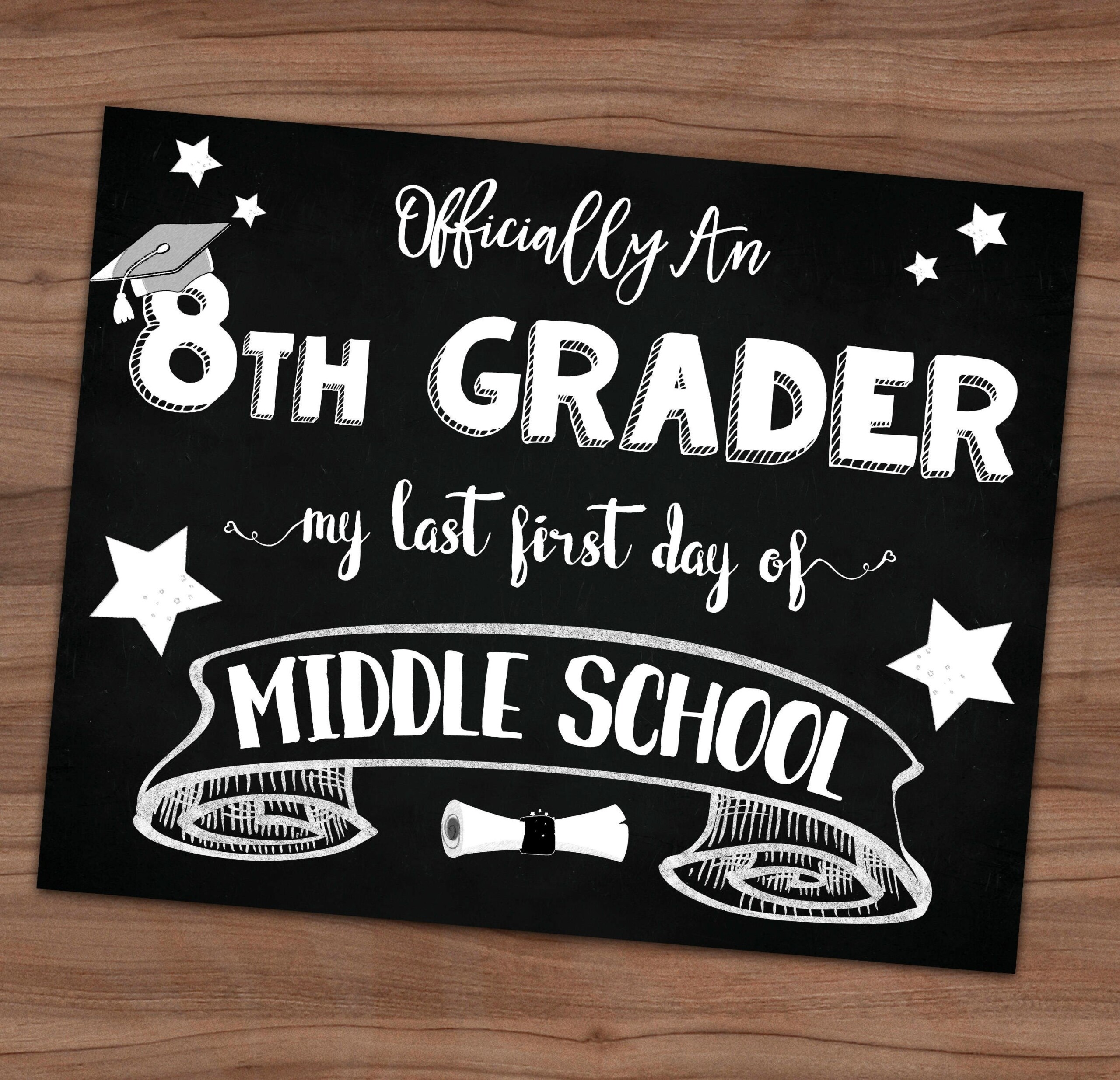 First Day Of 8Th Grade Sign Free Printable